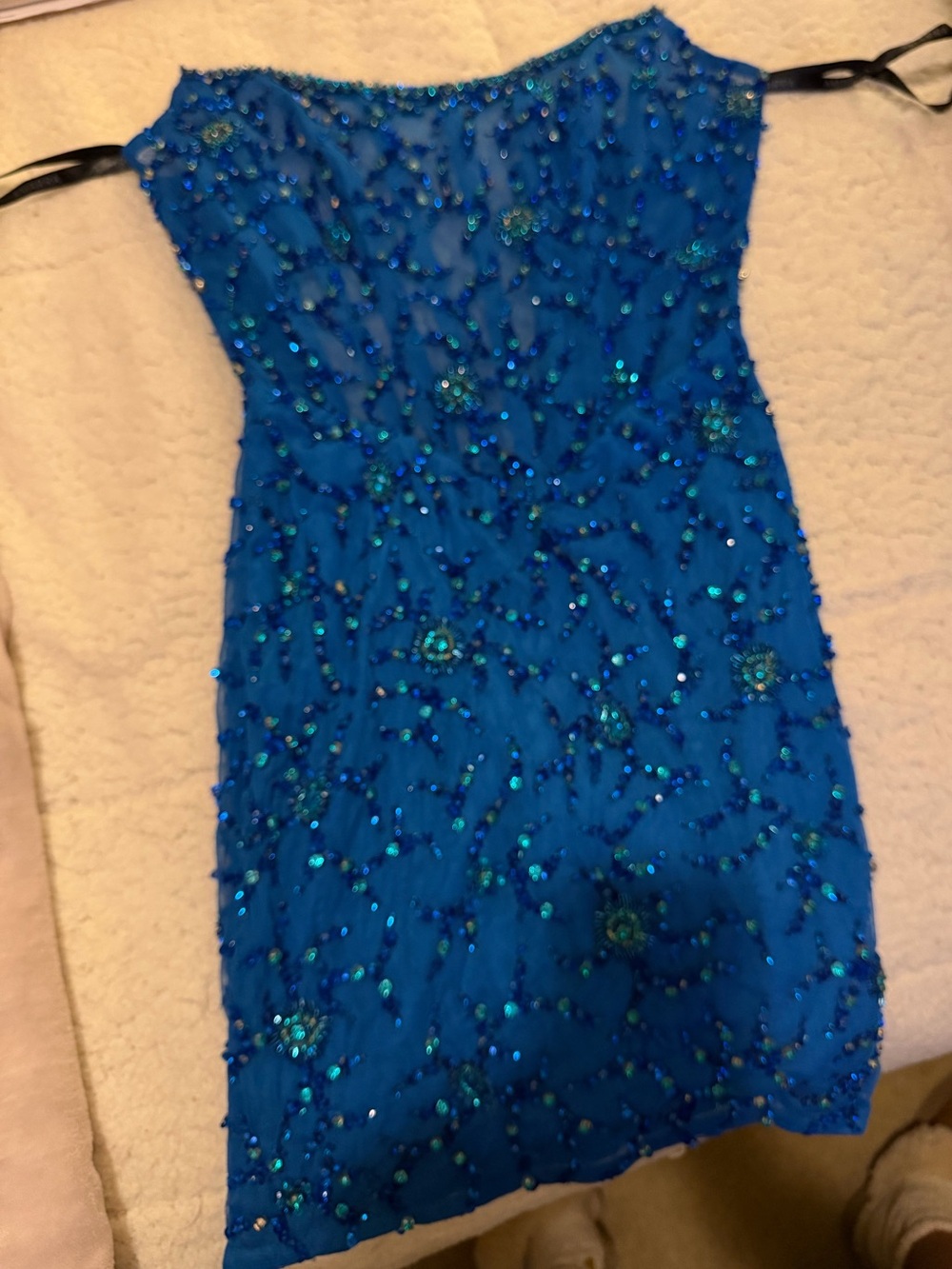 Amarra Blue Beaded Dress